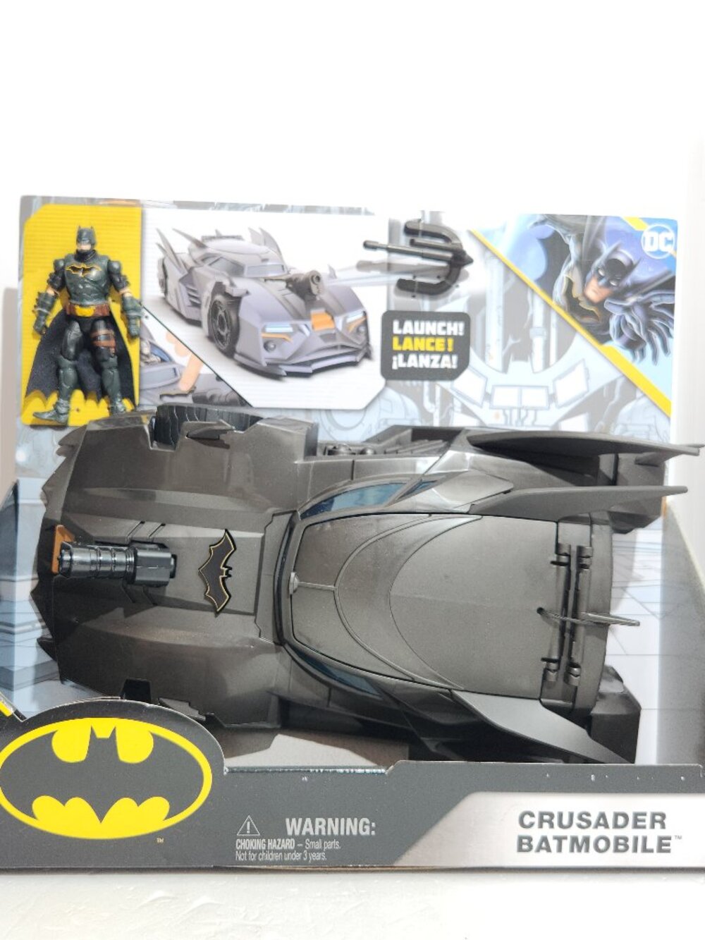 DC Comics Crusader Batmobile Playset with 4-Inch Batman Figure Action Toy Set